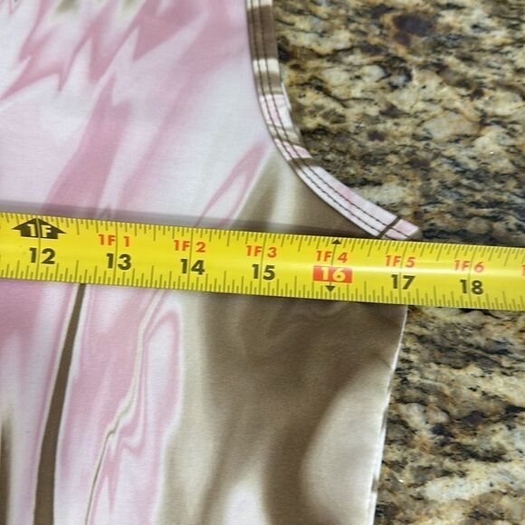 Athleta Sleeveless Crew Neck Abstract Print Stretch Top Size M - Picture 5 of 8